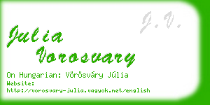 julia vorosvary business card